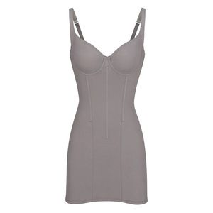 SKIMS Cotton Corset Dress- Color “CHARCOAL”- size XS- NEW